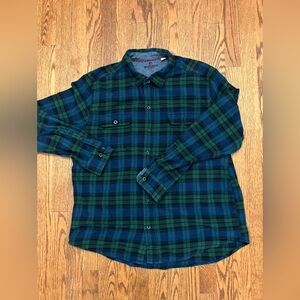 Woolrich Men's Green Plaid Long Sleeve Button Down Flannel Shirt Size XL